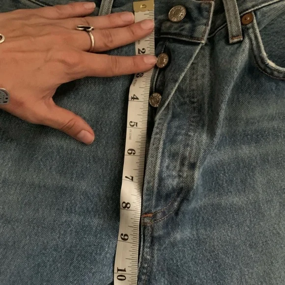 Agolde Remy High Rise Jeans Straight Luxury Denim - Picture 9 of 10